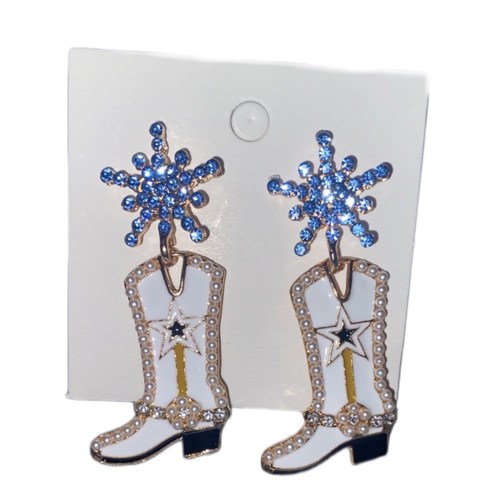 Cowgirl boot earrings - Picture 1 of 5
